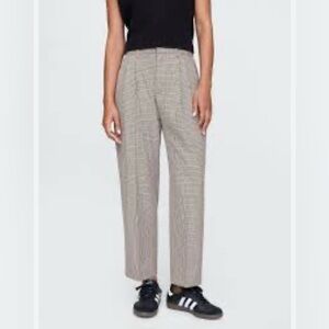 Gap High Rise Pleated Trouser Pants Houndstooth Office Casual Size 10